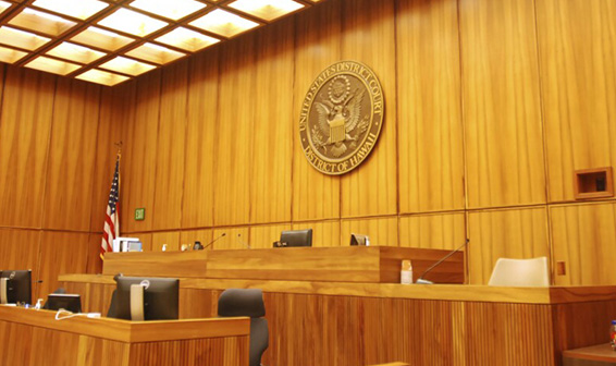 Federal courtroom interior